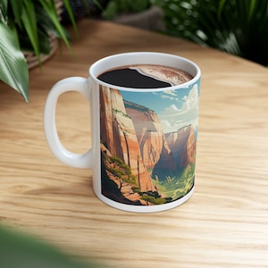 Zion National Park Hike to Angel&#39;s Landing - 11 oz Coffee Mug