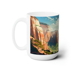 Zion National Park Hike to Angel&#39;s Landing - 15 oz Coffee Mug