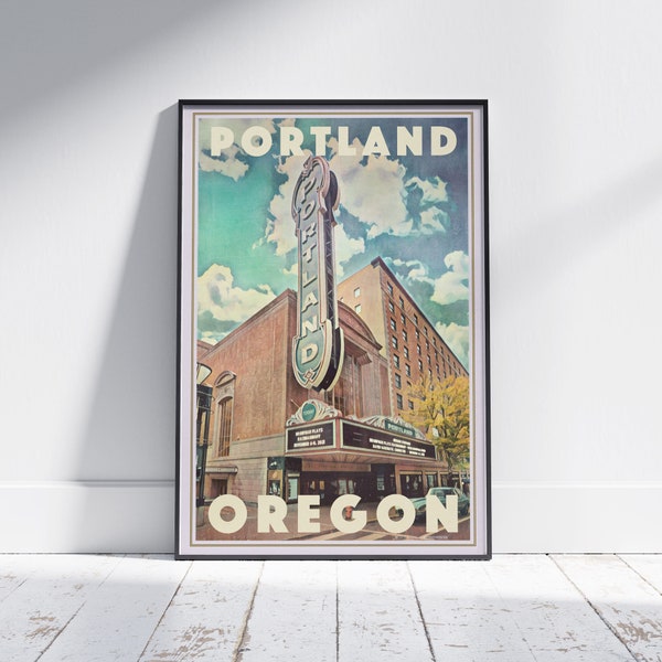 Portland Poster Concert by Alecse | Limited Edition USA Travel Poster | Portland Gallery Wall Print of Oregon | Portland Decoration Gift