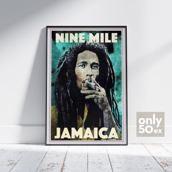 Bob Marley Poster Nine Mile Tribute by Alecse Collector Edition