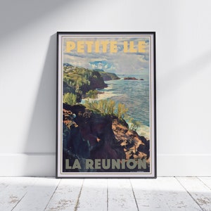 Reunion Island Poster Little Island by Alecse | Limited Edition | Indian Ocean Classic Gallery Wall print of La Reunion Petite Ile's Cliffs