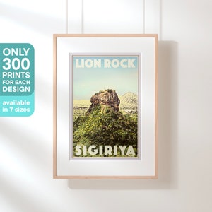 Sigiriya Poster Lion Rock by Alecse Limited Edition Sri Lanka Travel Poster Sri Lanka Gallery Wall Poster of Sigiriya Gift Idea image 4