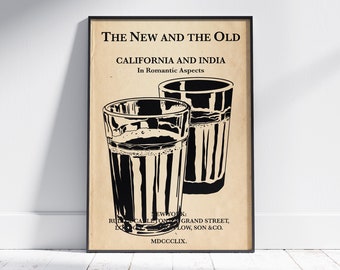 California and India poster by TGID™ & Shree | USA India travel Poster | Cutting chai Print  | Limited 300ex | Poster of chai tea India