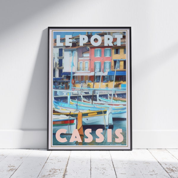 Cassis Poster The Port by Alecse | Limited Edition | France Travel Poster | Port of Cassis Poster | French Riviera Poster | Poster of Cassis