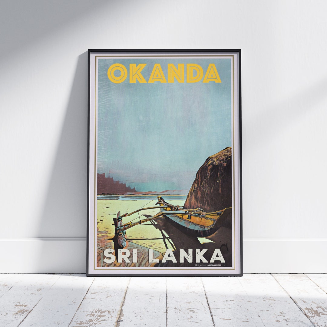 Sri Lanka Poster Okanda Fishing Boat by Alecse Limited Edition Classic ...