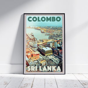 Colombo Poster The Port by Alecse | Limited Edition | Sri Lanka Travel Poster | Poster of Colombo Sri Lanka Gift Idea | Colombo Vintage