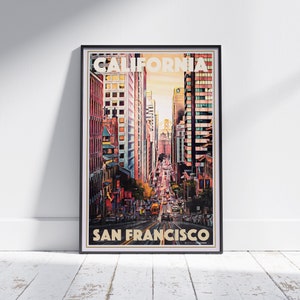 San Francisco Poster Frisco Tram by Alecse | Limited Edition California gallery wall print San Francisco | Classic Poster of San Francisco