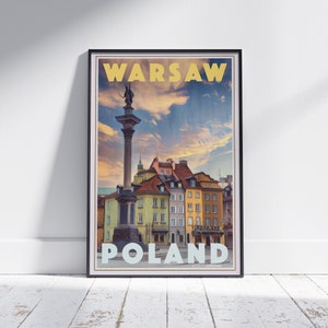 Warsaw Poster by Alecse | Limited Edition | Poland Travel Poster | Warsaw Print | Warsaw Gift | Poland Gallery Wall | Classic Poster Warsaw