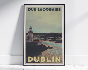 Dun Laoghaire Poster by Alecse | 300ex | Ireland Travel Poster | Dublin Poster | Ireland Print | Poster of Dublin Dun Laoghaire | Irish Gift