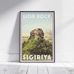 Sigiriya Poster Lion Rock | Sri Lanka Travel Poster | Sri Lanka Gallery Wall | Poster of Sigiriya | Gift Idea