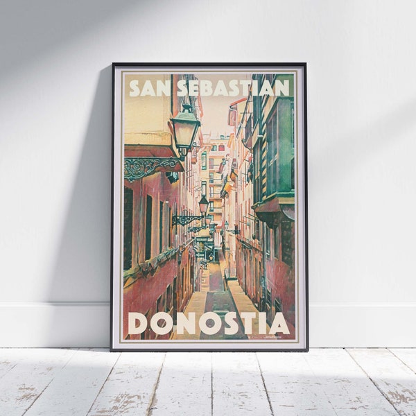 San Sebastian Poster Donostia by Alecse | Limited Edition | Spain Travel Poster | San Sebastian print | Donostia Gift Poster San Sebastian