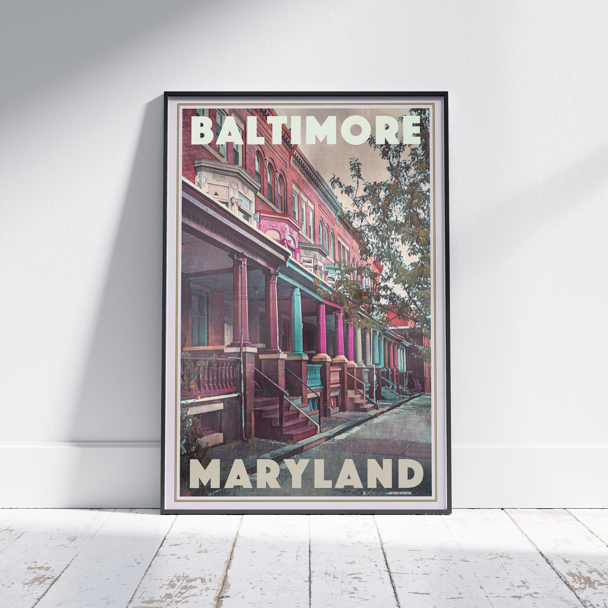 Baltimore Poster Staircases by Alecse Limited Edition US 