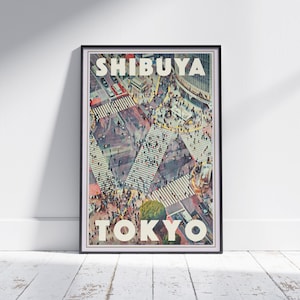 Tokyo Poster Shibuya by Alecse | Limited Edition | Japan Travel Poster | Tokyo print | Shibuya Print | Tokyo Travel Wall | Shibuya Gift
