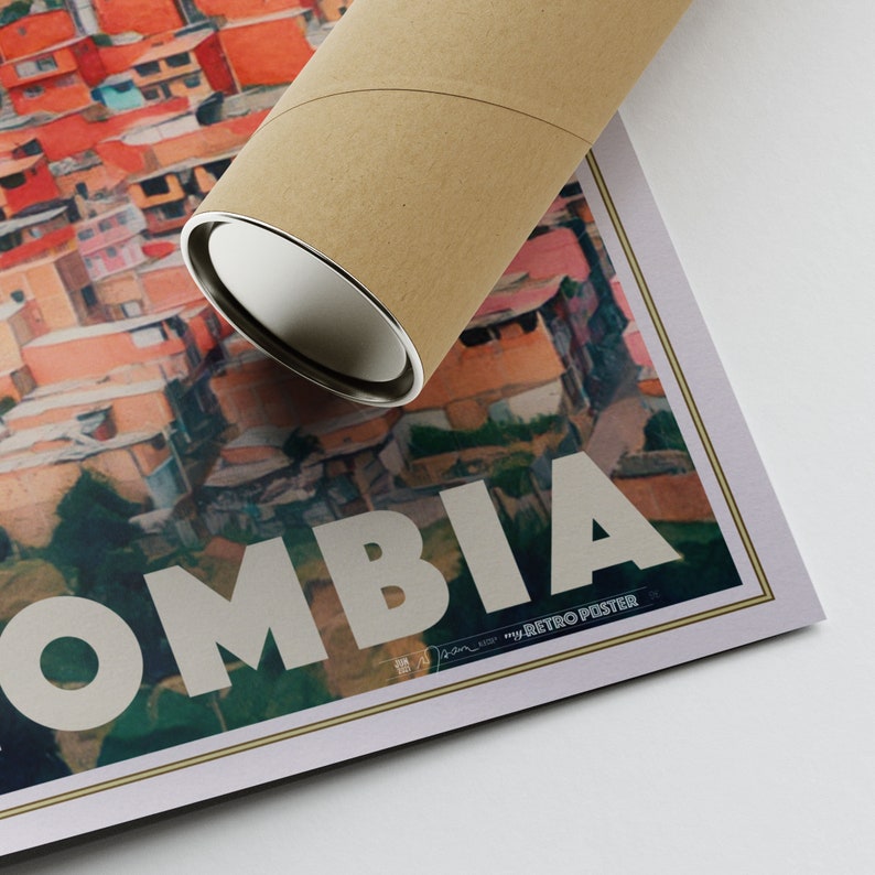Bogota Poster Colors by Alecse Limited Edition Colombia Travel Poster Bogota Gallery Wall Print of Colombia Classic Poster of Bogota image 7