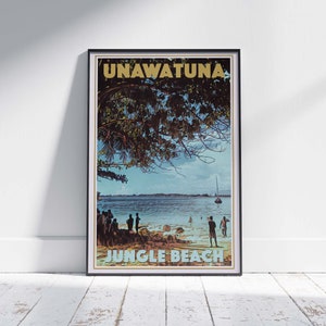 Jungle Beach Poster | Unawatuna Poster | Ceylon Poster | Sri Lanka Travel Poster | Poster Unawatuna Jungle Beach