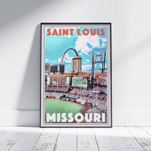 Saint Louis Poster Cardinals by Alecse | Limited Edition | Missouri Travel Poster | St Louis print | Cardinals Gift | Poster of St Louis