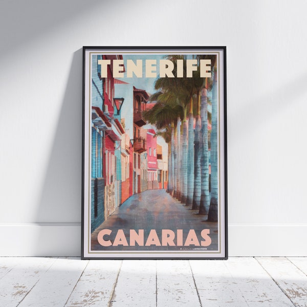 Tenerife Poster Puerto de la Cruz by Alecse | Limited Edition Canary Islands Poster | Tenerife Travel Poster | Spain Gallery Wall Print