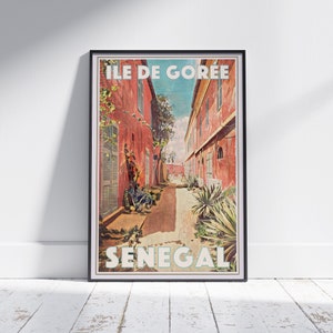 Senegal Poster Gorée Island by Alecse | Limited Edition Senegal Travel Poster | Island of Gorée print | Senegal Gift | African Travel Poster