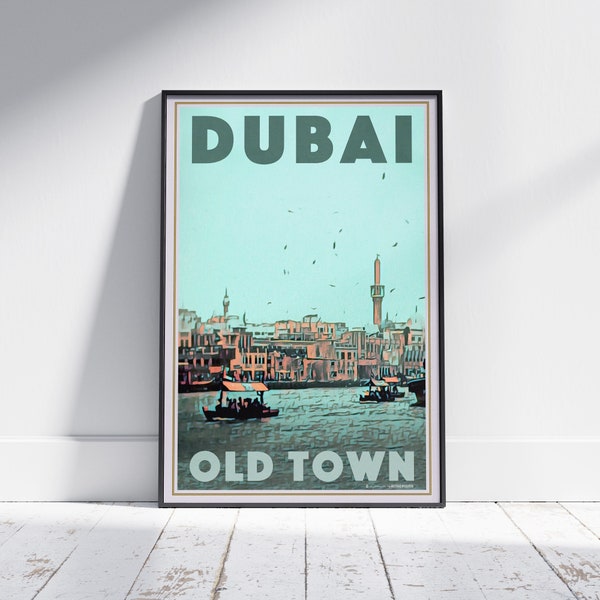 Dubai Poster Deira by Alecse | Limited Edition | Dubai Print | Dubai Travel Poster | Dubai Travel Wall | Deira Print | Dubai Gift Idea