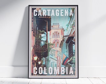 Cartagena Colombia Street Poster, Authentic Limited Edition Art, Perfect Home Decor Gift, Unique Wall Art by Alecse