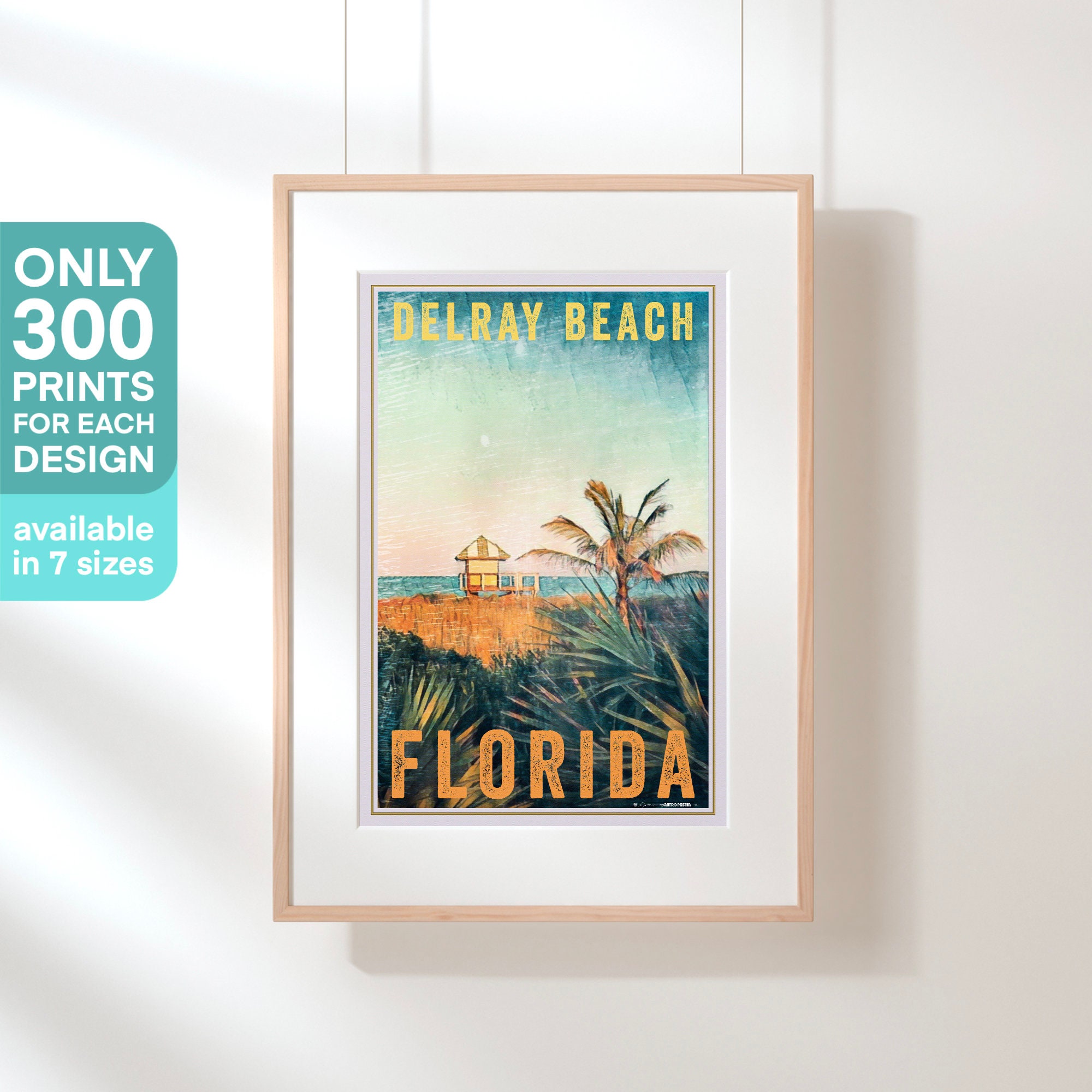 Florida Poster Delray Beach by Alecse Limited Edition pic