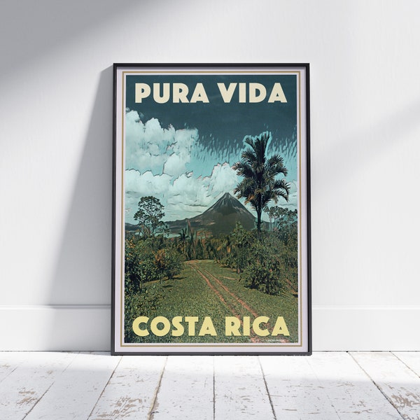 Costa Rica Panorama Poster, Pura Vida Wall Art, Alecse Limited Edition Print, Tropical Landscape Decor, Unique Eco Travel Art Gift