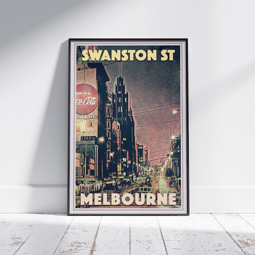 Melbourne Australia Vintage Travel Poster Etsy
