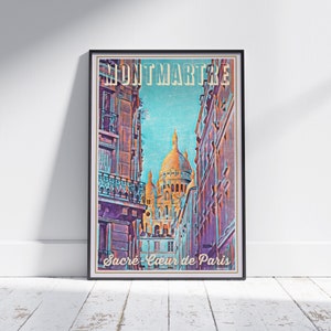 Sacré-Cœur Montmartre Vintage Poster | Parisian Art Decor | Exclusive Travel Collectible | French Basilica Wall Art | Limited Edition