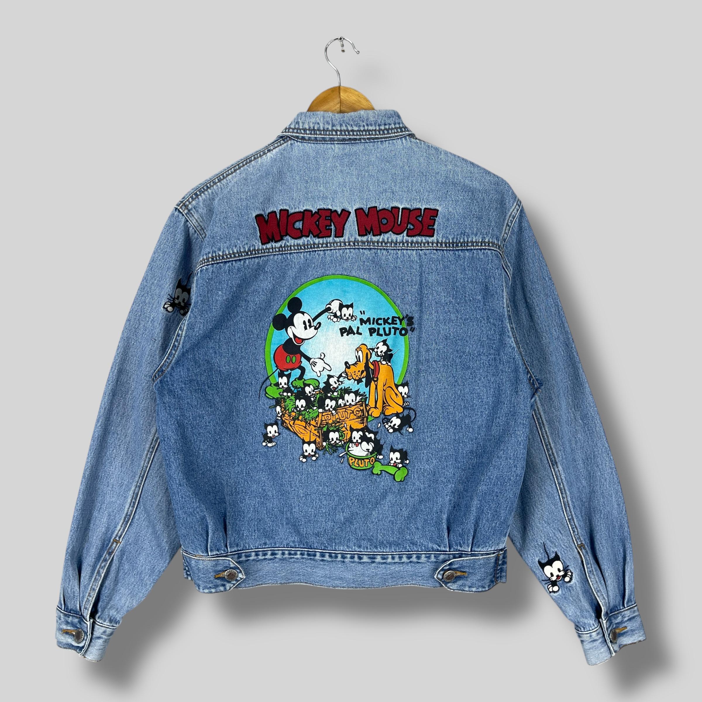 Mickey & Co. カラフルデニムジャケット VTG Disney Trucker Jacket Adult Large Rhinestone Mickey & Co
