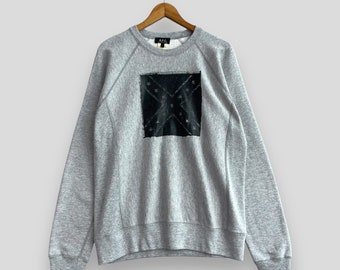 トップス 1990s a.p.c. long sleeve made in france Rare A.P.C Heathered Grey Long Sleeve T Shirt Size 1 / Medium