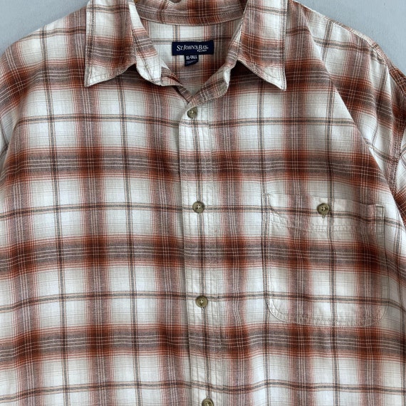 神配色 90s st.john's bay flannel shirt オンブレ Vintage 1990s ST JOHN'S BAY Flannel Shirt Xlarge Plaid Checkered