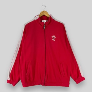 Vintage Y2K DA HUI Surf Zipper Sweater Medium North Shore O&#39;ahu Surfboarding Hawaiian Pipeline Beach Surfing Red Zipper Sweatshirt Size M