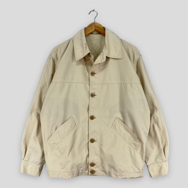 Vintage 1990s CHRISTIAN DIOR Harrington Jacket Large Dior Monsieur Designer Casual Stylish Jacket Dior Beige Button Up Coat Size L