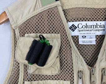 COLUMBIA PFG Fishing Vest Jacket Men's Medium Vintage 90's - Mesh
