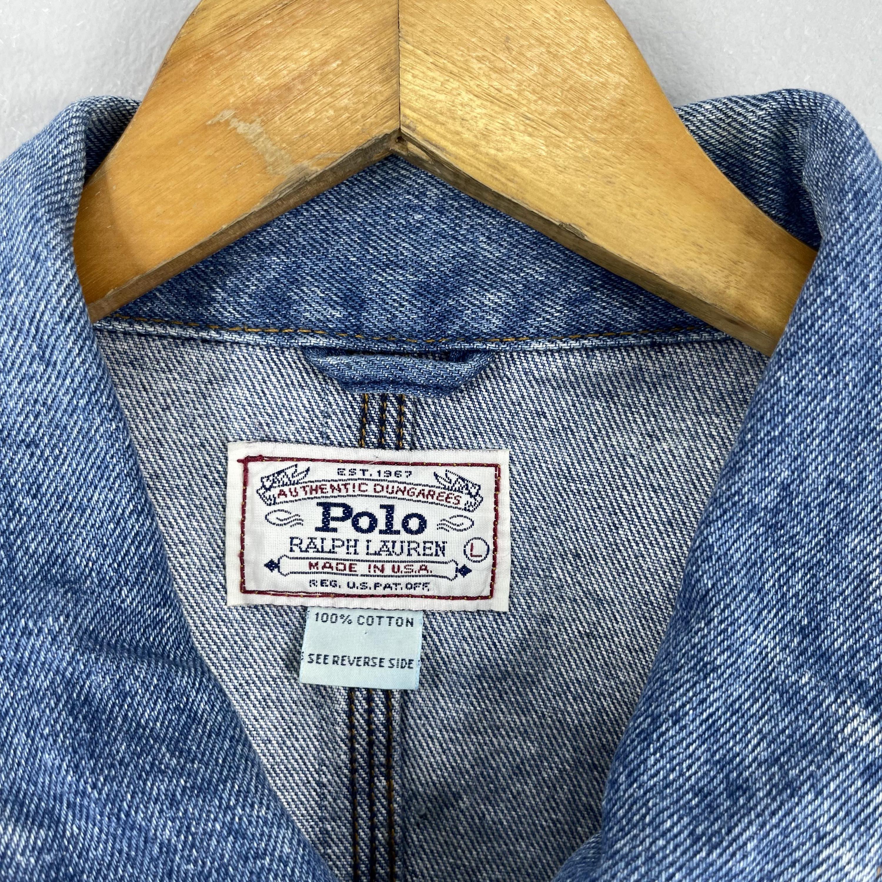 Polo RALPH LAUREN Type 2 Denim Jacket Large Vintage 1990s Ralph