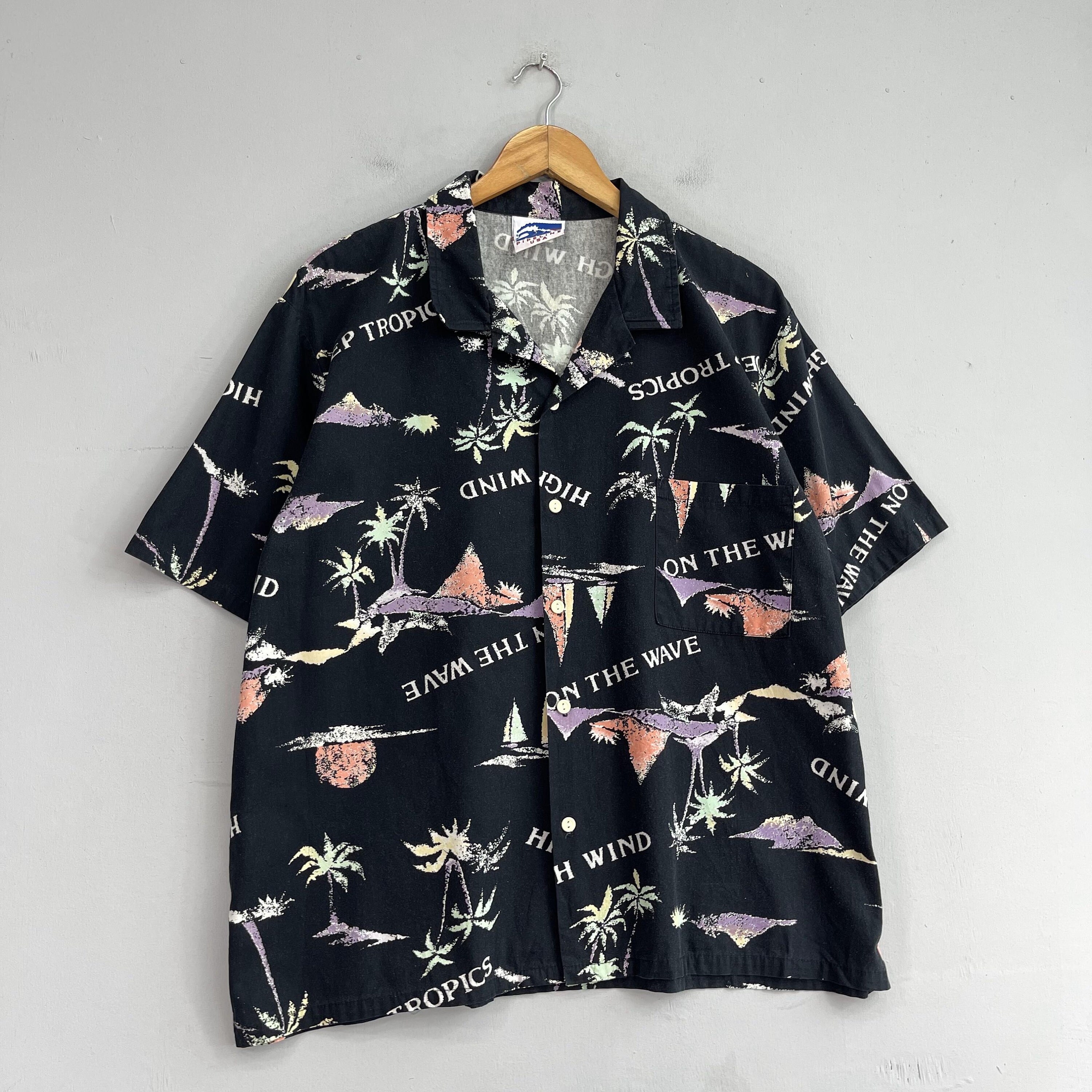 Ameri VINTAGE - kumasan.aloha  C90-A517N (Vintage navy pineapple), Men 100% Cotton Aloha