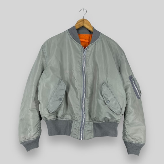 Vintage 1980s ALPHA INDUSTRIES Bomber Fight Jacket Large Alpha