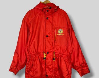 Vintage PHENIX Ski Jacket Large 90s Phenix Ski Wear Snowboarding Gorpcore Sportswear Phenix Artic Cycle Red Parka Heavy Bomber Jacket Size L
