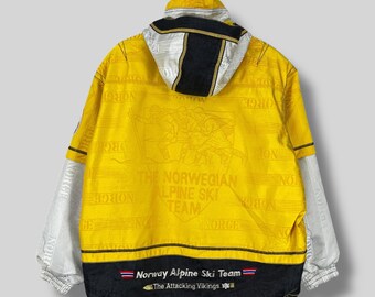 Vintage PHENIX Norway Alpine Ski Team Anorak Jacket Medium 1990s
