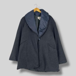 ジャケット・アウター 80s vintage GIORGIO ARMANI long coat 80s Jacket Giorgio Armani Coat Long Winter Fall Coat Blue