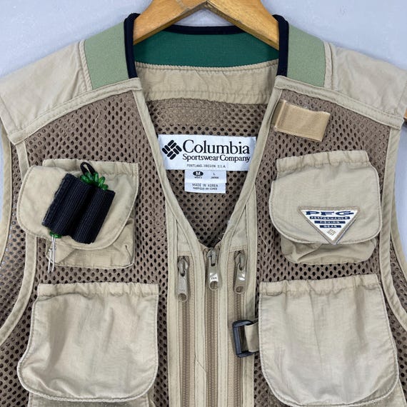 COLUMBIA PFG Fishing Vest Jacket Men's Medium Vintage 90's - Mesh