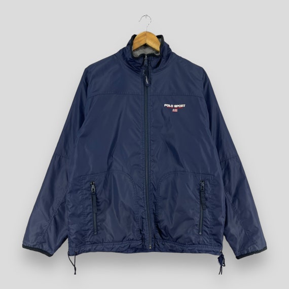 \"90s polo sport\" warmup jacket L 青 バングラ製 90s polo sport