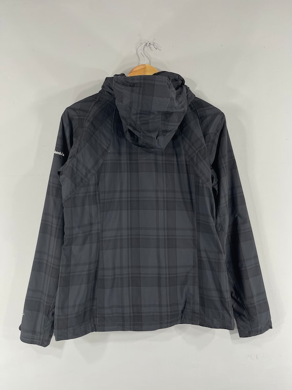 Vintage 90 s COLUMBIA Checkered Jacket Medium Columbia Sportswear Outdoor Zipper Jacket Columbia Plaid Tartan Black Hoodie Jacket Size M Etsy