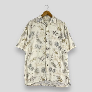 Vintage Moda Campia Moda Hawaii Flower Shirt Small 1990s Abstract Aloha Beach Tropical Floral Beachwear Buttondown Hawaii Rayon Shirt Size S