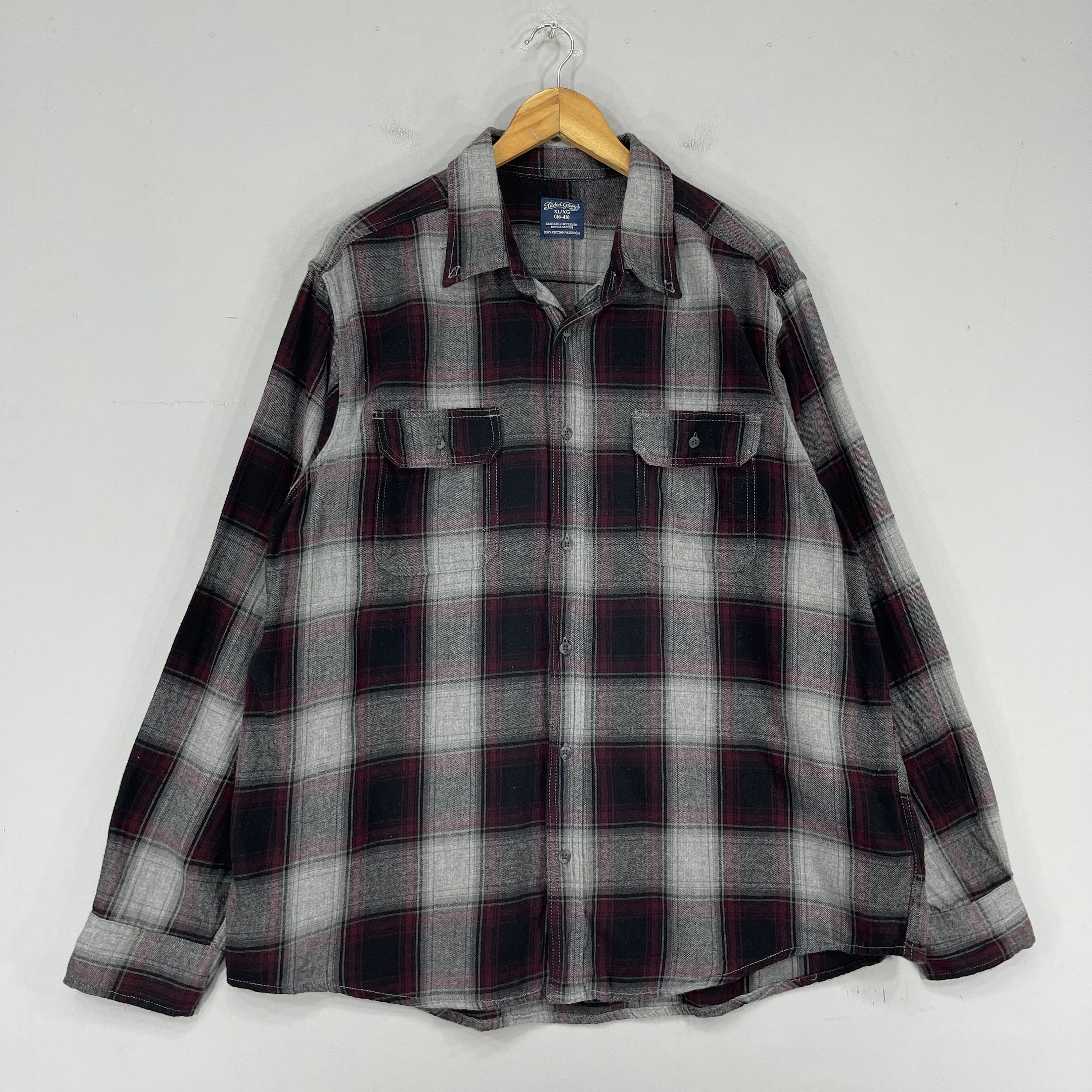 ☆F.ILLUMINATE☆ Overfit flannel check shirt black F.illuminate] Celebrity Popular Pick Overfit Forest Check