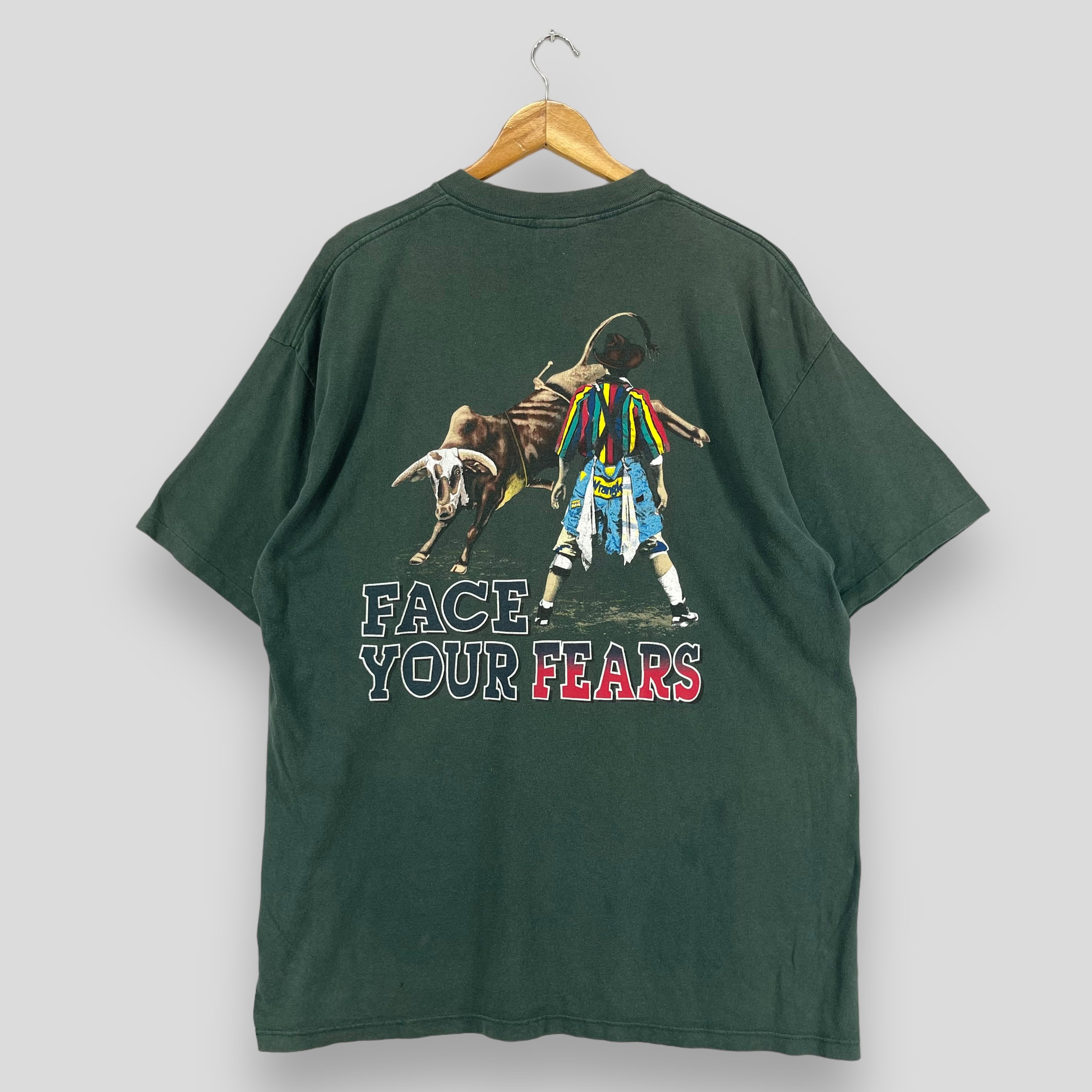 【Tシャツ】Wrangler ラングラー COUNTRY MUSIC【ヴィンテージ　90'S】 Vintage 90's WRANGLER Tshirt Xlarge Wrangler Cowboy Face Your