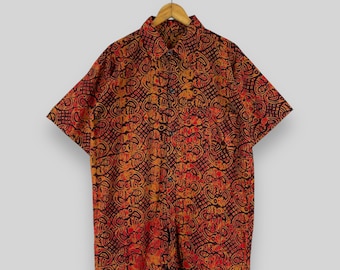 Vintage 90's Novelty Baroque Oxford Shirt Large Abstract Psychobilly Pop Art Artist Psychedelic Baroque Button Up Casual Oxford Shirt Size L