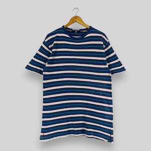 Vintage POLO Ralph Lauren Stripes Tee Medium 90&#39;s Ralph Lauren Pony Multicolor Stripes Streetwear Polo Sport Stripe Tshirt Skater Size M