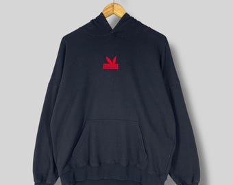 Vintage Playboy Bunny Zipper Hoodie Short Sleeve Sweater Playboy