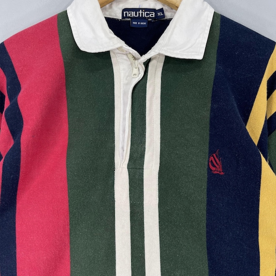 Vintage 90's NAUTICA Polo Rugby Shirt Medium Nautica Sailing Gear Vintage 90's NAUTICA Polo Rugby Shirt Medium Nautica Sailing Gear